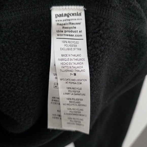 Women's Patagonia Better Sweater Black Fleece Jacket Medium Outdoors - Picture 6 of 7